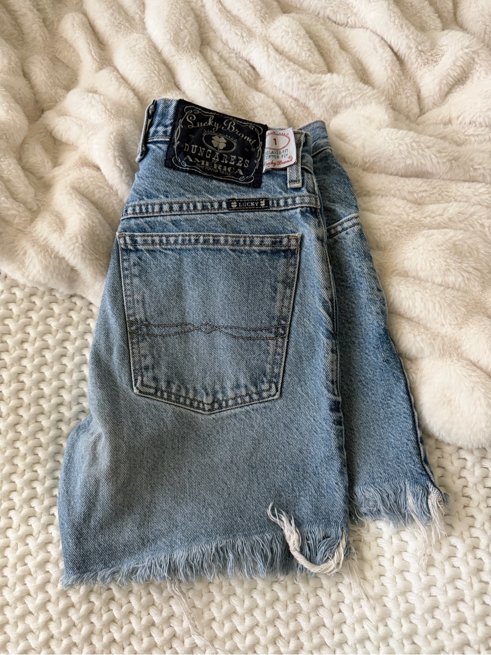 Lucky Brand Dungarees Shorts — Size 28 | Relaxed Fit | Zip Fly
